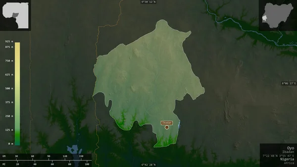 Στην Πολιτεία Της Νιγηρίας Χρωματιστά Δεδομένα Σκίασης Λίμνες Και Ποτάμια — Φωτογραφία Αρχείου