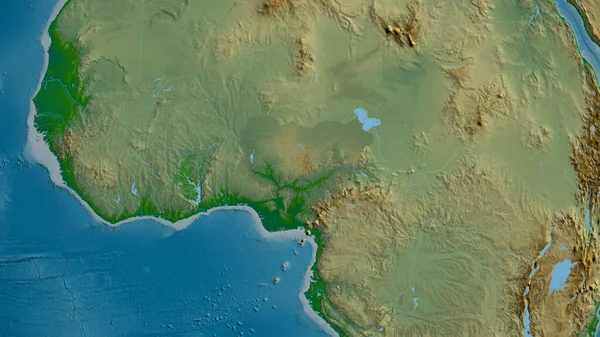 Nigeria Zoomde Buurt Belangrijkste Fysieke Landschapskenmerken Weergave — Stockfoto