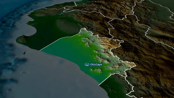 Lambayeque Región Perú Ampliada Destacada Con Capital Características Principales Del — Foto de Stock