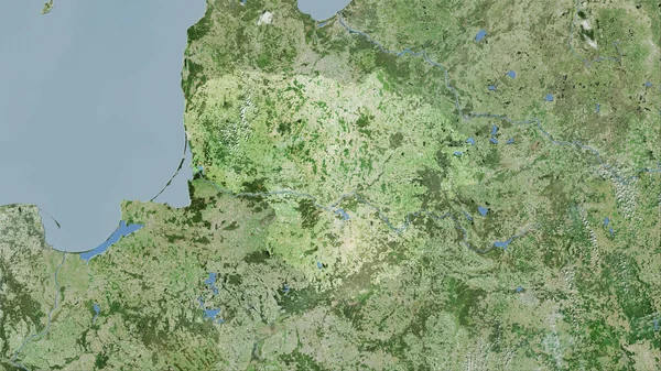 Lituânia Área Mapa Satélite Projeção Estereográfica Composição Bruta Camadas Raster — Fotografia de Stock
