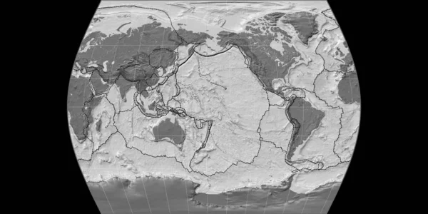 Παγκόσμιος Χάρτης Στην Προβολή Των Times Atlas Επικεντρώνεται Στο 170 — Φωτογραφία Αρχείου