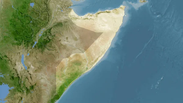 Stereografik Projeksiyondaki Uydusunun Somali Bölgesi Raster Katmanlarının Ham Bileşimi — Stok fotoğraf