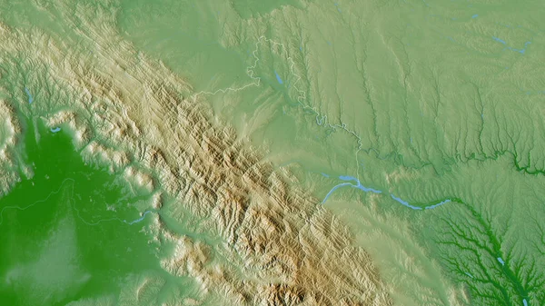 Ivano Frankivs Regionen Ukraina Färgade Skuggdata Med Sjöar Och Floder — Stockfoto