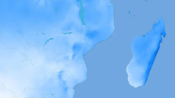 Zona Mozambique Mapa Anual Precipitación Proyección Estereográfica Composición Bruta Las —  Fotos de Stock