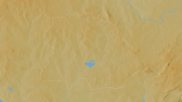 Copperbelt Provincie Zambia Gekleurde Schaduwgegevens Met Meren Rivieren Vorm Geschetst — Stockfoto