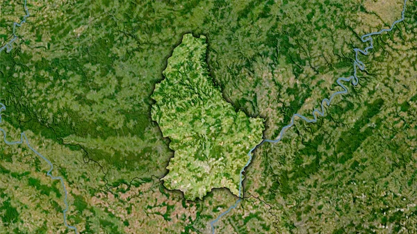 Lucemburská Oblast Mapě Satelitu Stereografické Projekci Hrubé Složení Rastrových Vrstev — Stock fotografie