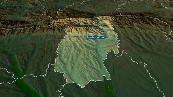 Valcea Condado Rumania Acercó Destacó Con Capital Características Principales Del — Foto de Stock