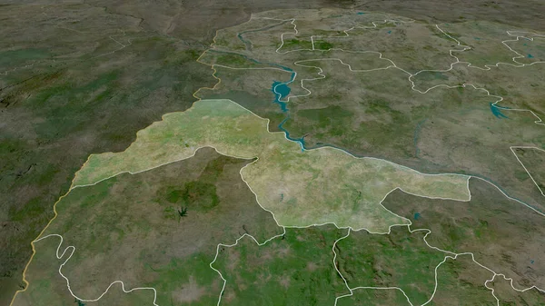 Kwara Nijerya Devleti Yakınlaştırıldı Vurgulandı Uydu Görüntüleri Görüntüleme — Stok fotoğraf