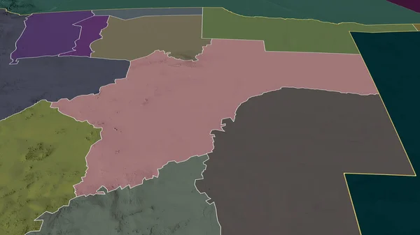 Otjozondjupa Регион Намибии Увеличен Выделен Цветная Карта Административного Деления Рендеринг — стоковое фото