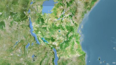 Stereografik projeksiyondaki D uydusundaki Tanzanya bölgesi - raster katmanlarının ham bileşimi
