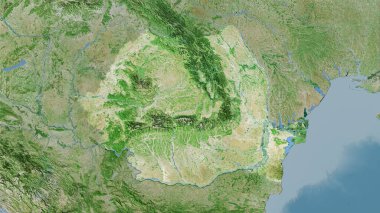 Stereografik projeksiyondaki D uydusunun Romanya bölgesi - raster katmanlarının ham bileşimi