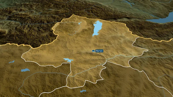 Овсголь Провинция Монголии Увеличенная Выделенная Капиталом Основные Физические Особенности Ландшафта — стоковое фото