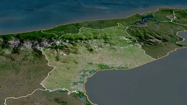 Cocle Província Panamá Ampliada Destacada Imagens Satélite Renderização — Fotografia de Stock