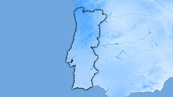 Portugal Gebied Jaarlijkse Neerslagkaart Stereografische Projectie Ruwe Samenstelling Van Rasterlagen — Stockfoto