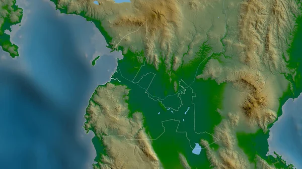 Maguindanao Provincie Van Filipijnen Gekleurde Schaduwgegevens Met Meren Rivieren Vorm — Stockfoto