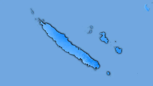 Obszar Nowej Kaledonii Rocznej Mapie Opadów Projekcji Stereograficznej Surowa Kompozycja — Zdjęcie stockowe