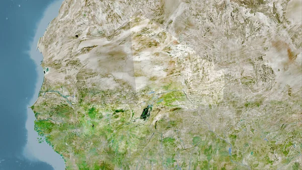Zona Mali Satelit Hartă Proiecția Stereografică Compoziția Brută Straturilor Raster — Fotografie, imagine de stoc