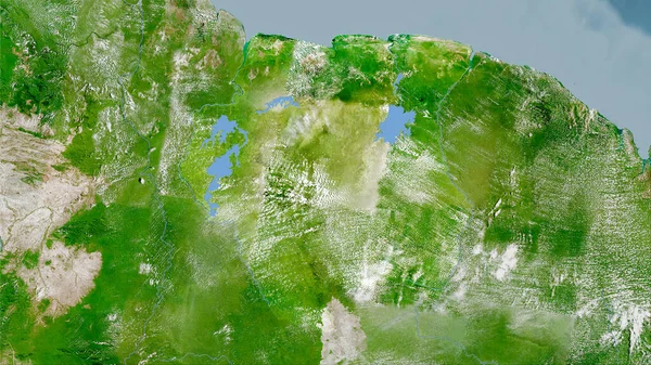 Suriname Area Satellite Map Stereographic Projection Raw Composition Raster Layers — Stock Photo, Image