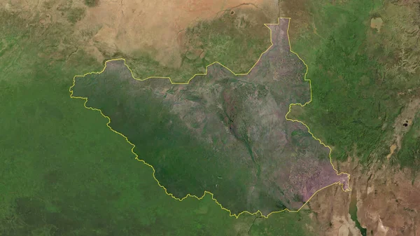 Jižní Súdán Satelitní Snímek Vysokým Rozlišením — Stock fotografie