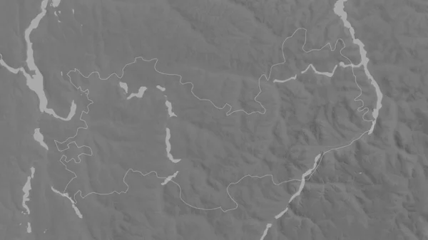 Мордовська Республіка Росія Граймасштабна Карта Озерами Річками Фортеця Виступила Проти — стокове фото