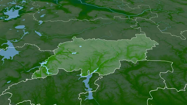 Kostroma Regio Van Rusland Gezoomd Gemarkeerd Belangrijkste Fysieke Landschapskenmerken Weergave — Stockfoto