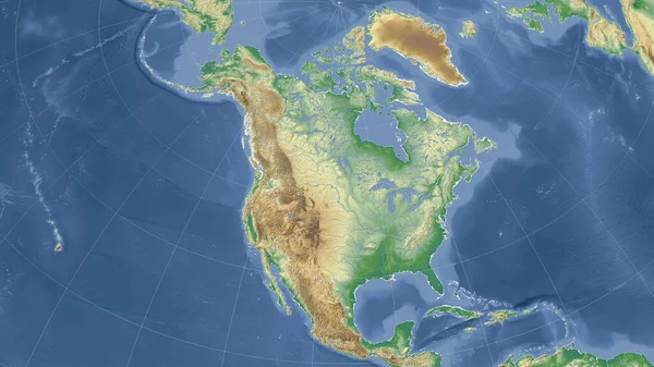 Estados Unidos Vecindario Perspectiva Oblicua Distante Sin Contorno Mapa Físico —  Fotos de Stock