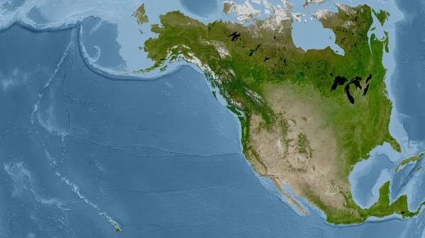 阿拉斯加 从密切的角度看待该国 没有概述 卫星图像 — 图库照片