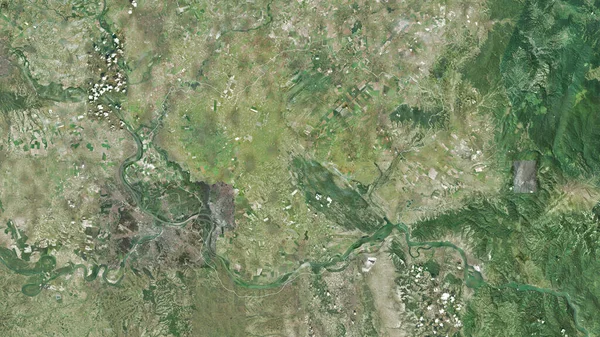 Juzno Banatski Distriktet Serbien Satellitbilder Form Som Skisseras Mot Dess — Stockfoto