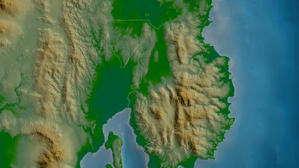 Compostela Valley Provincie Filipíny Barevná Data Jezery Řekami Tvar Rýsoval — Stock fotografie