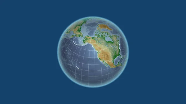 Spojené Státy Americké Aljaška Sousedství Vzdálená Perspektiva Obrysem Země Barevná — Stock fotografie