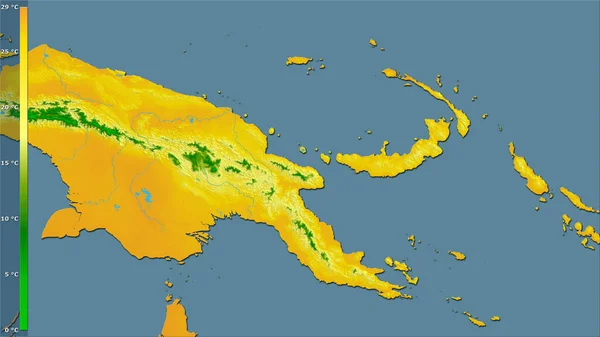 Temperatura Media Del Quarto Più Caldo All Interno Della Papua — Foto Stock