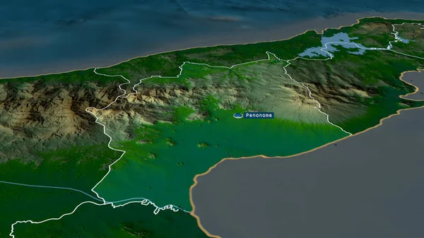 Cocle Provinsen Panama Zoomas Och Markeras Med Kapital Huvuddragen Det — Stockfoto