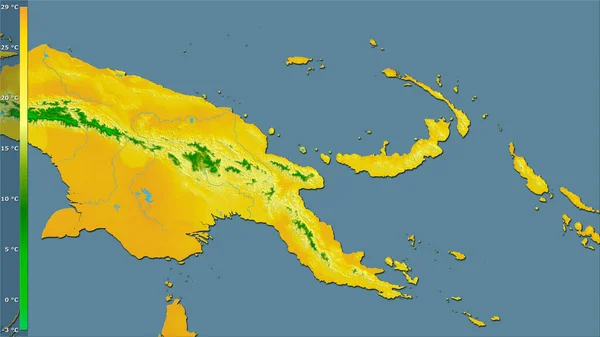 Temperatura Media Del Quarto Più Caldo All Interno Della Papua — Foto Stock