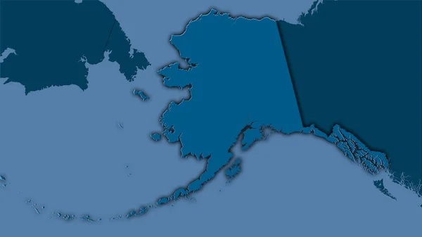 Stany Zjednoczone Alaska Obszar Solidnej Mapie Projekcji Stereograficznej Surowa Kompozycja — Zdjęcie stockowe