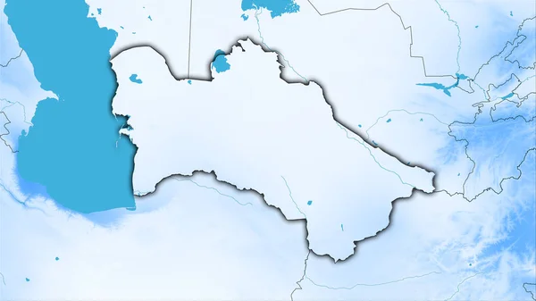 Zona Turkmenistán Mapa Anual Precipitación Proyección Estereográfica Composición Cruda Capas — Foto de Stock