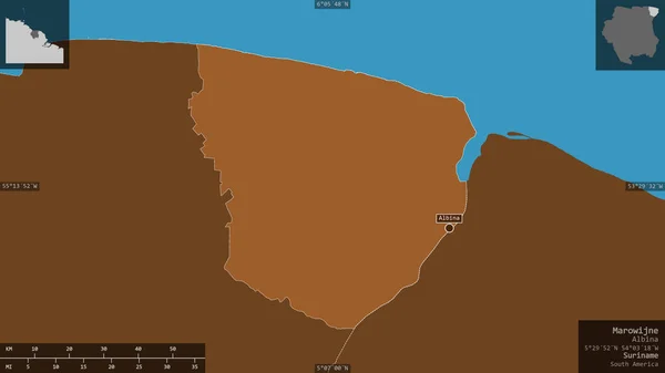 Marowijne Suriname Körzet Mintás Szilárd Anyagok Tavakkal Folyókkal Alakzat Tájékoztató — Stock Fotó