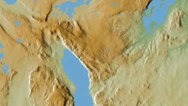 Njombe Regionen Tanzania Färgade Skuggdata Med Sjöar Och Floder Form — Stockfoto
