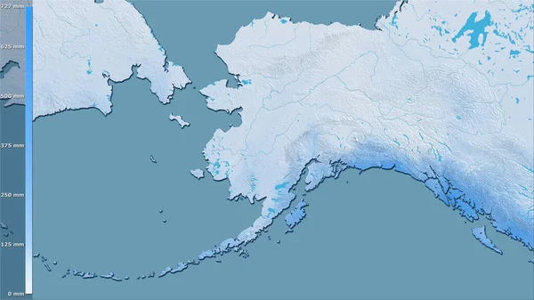 Précipitation Des Quartiers Les Secs Région Alaska Aux États Unis — Photo