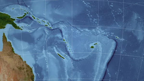 Vanuatu Quartier Perspective Lointaine Sans Contour Imagerie Satellite — Photo