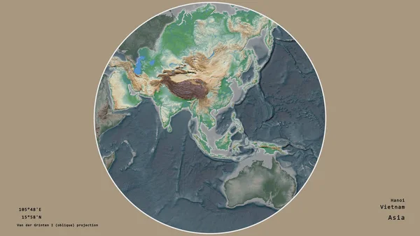 Région Vietnam Était Centrée Dans Cercle Entourant Son Continent Sur — Photo