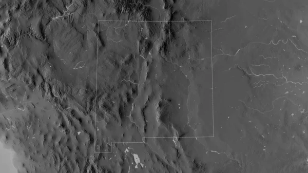 New Mexico Birleşik Devletler Eyaleti Gölleri Nehirleri Olan Gri Tonlu — Stok fotoğraf