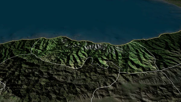 Trabzon Provinsen Turkiet Zoomas Och Betonas Satellitbilder Rendering — Stockfoto
