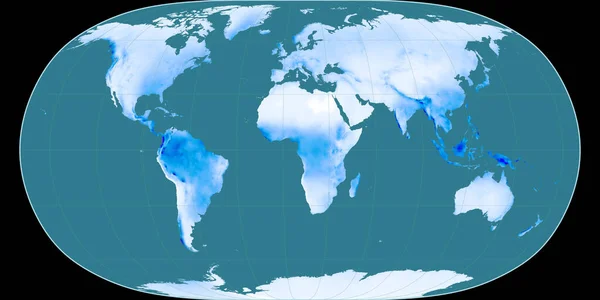 Карта Мира Природной Проекции Земли Сосредоточена Восточной Долготе Средняя Годовая — стоковое фото