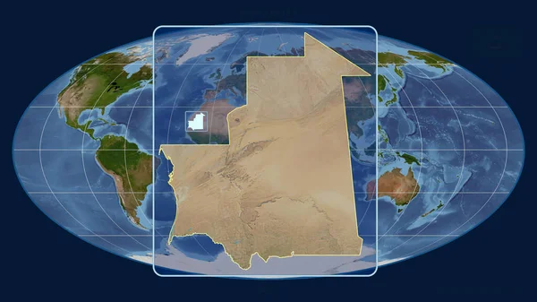 Zoomed Ενόψει Της Μαυριτανίας Σκιαγραφεί Προοπτικές Γραμμές Σχέση Ένα Παγκόσμιο — Φωτογραφία Αρχείου