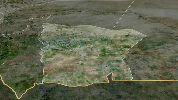 Hodh Gharbi Region Mauretanien Vergrößert Und Hervorgehoben Satellitenbilder Rendering — Stockfoto