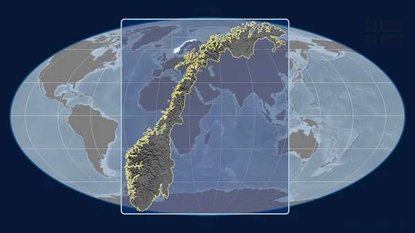 Zoomed Met Het Oog Noorwegen Schets Met Perspectief Lijnen Tegen — Stockfoto