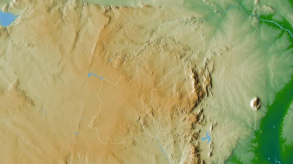 Mashonaland East Province Zimbabwe Colored Shader Data Lakes Rivers Shape — Stock Photo, Image