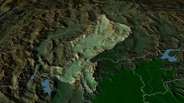 Лампанг Провинция Таиланд Масштабируется Выделяется Основные Физические Особенности Ландшафта Рендеринг — стоковое фото