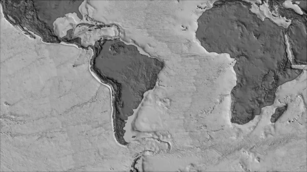 Buurten Van Zuid Amerikaanse Tektonische Plaat Tweehoogteplattegrond Van Der Grinten — Stockfoto