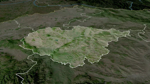 Salaj Contea Romania Zoomato Evidenziato Immagini Satellitari Rendering — Foto Stock